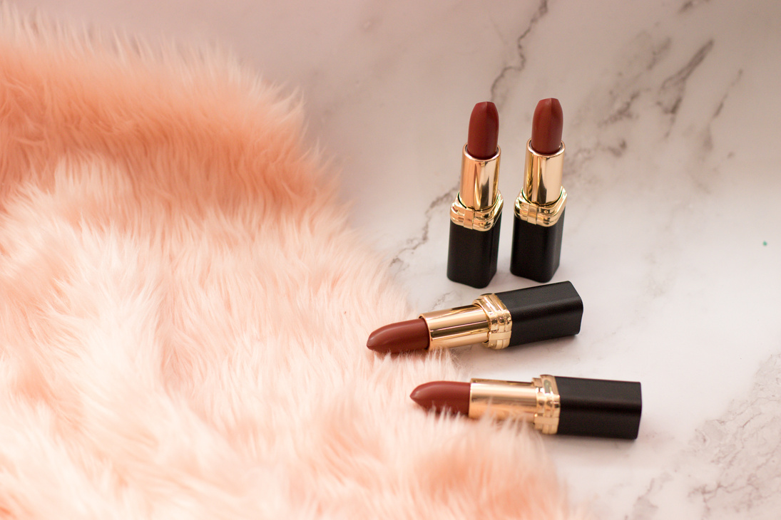 Lipsticks on Peach Fur Carpet